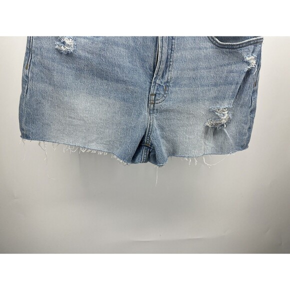 Madewell Womens Size 30 The Perfect Jean Short Blue Denim NWT High Rise Raw Hem - Picture 4 of 9